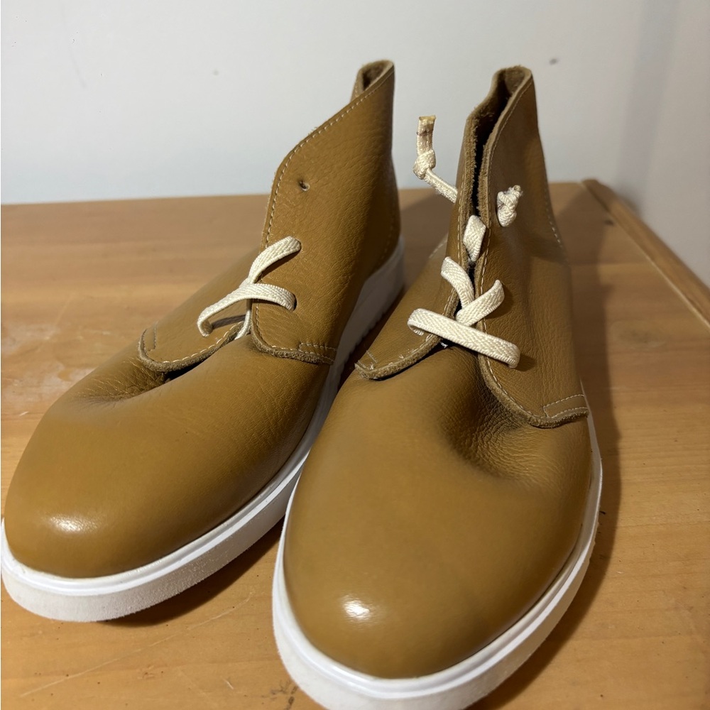 Hush Puppies Tan Leather Women's Sneakers